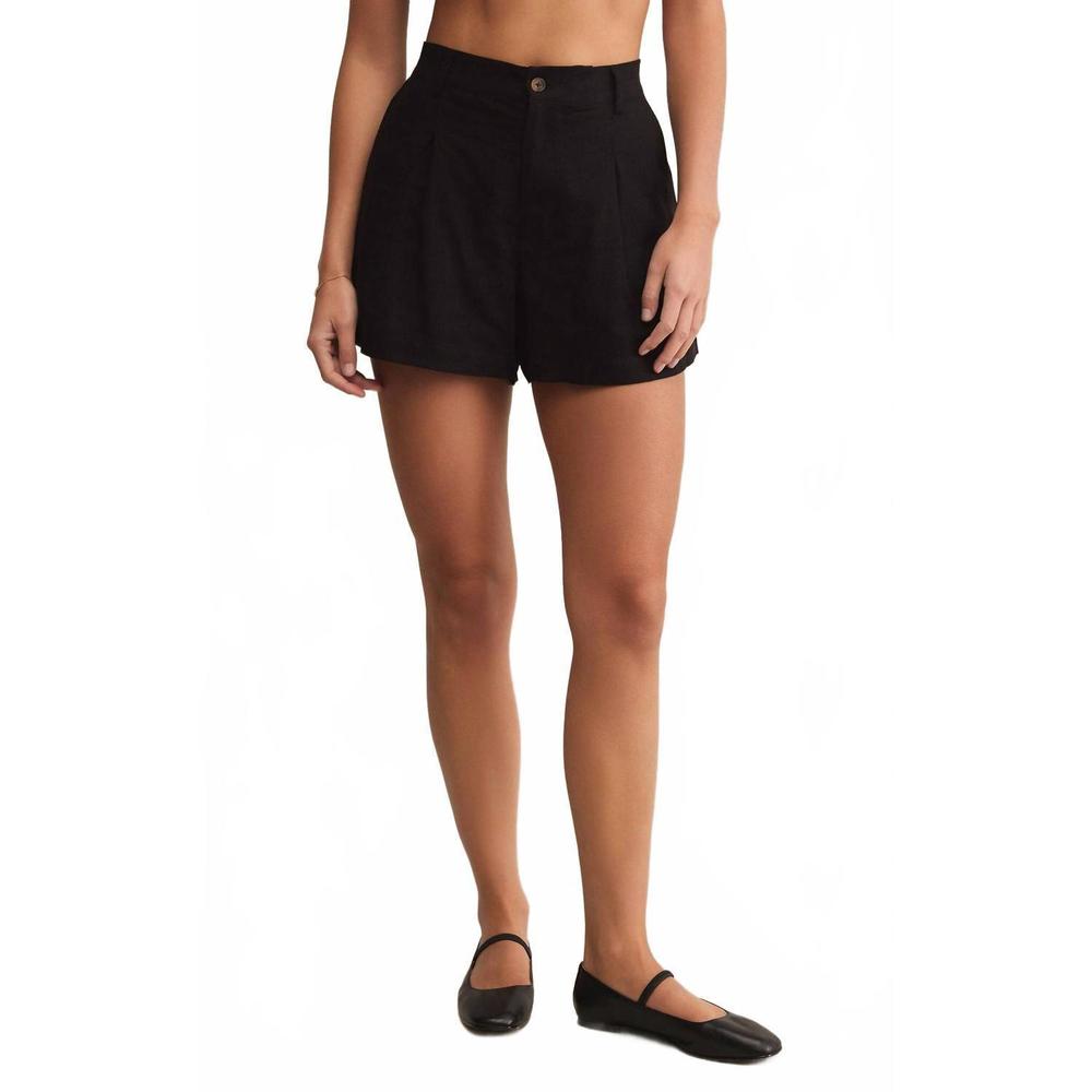 NEW Z SUPPLY topanga linen short in black
